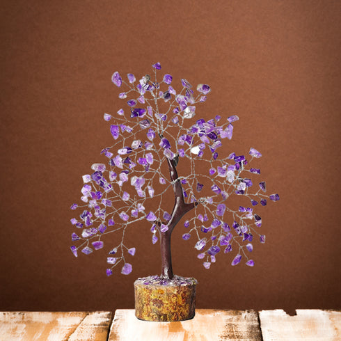 Pushkar Crystal M Seal Tree 200 Beads 8-10 Inch